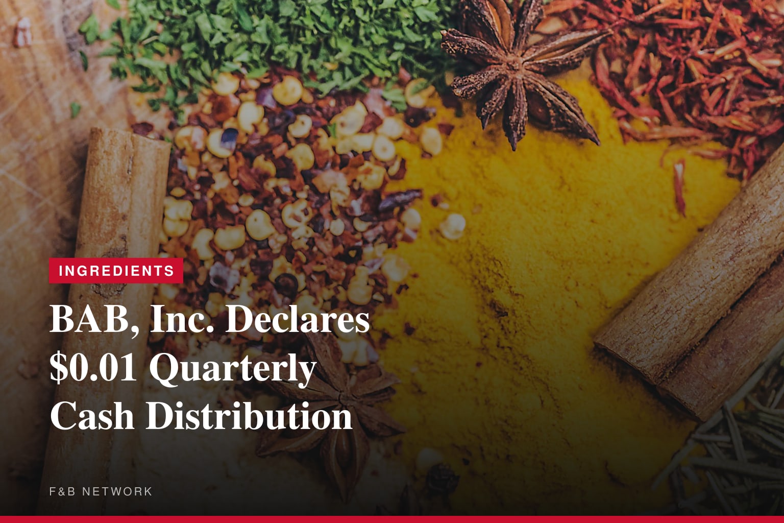 BAB, Inc. Announces Cash Distribution