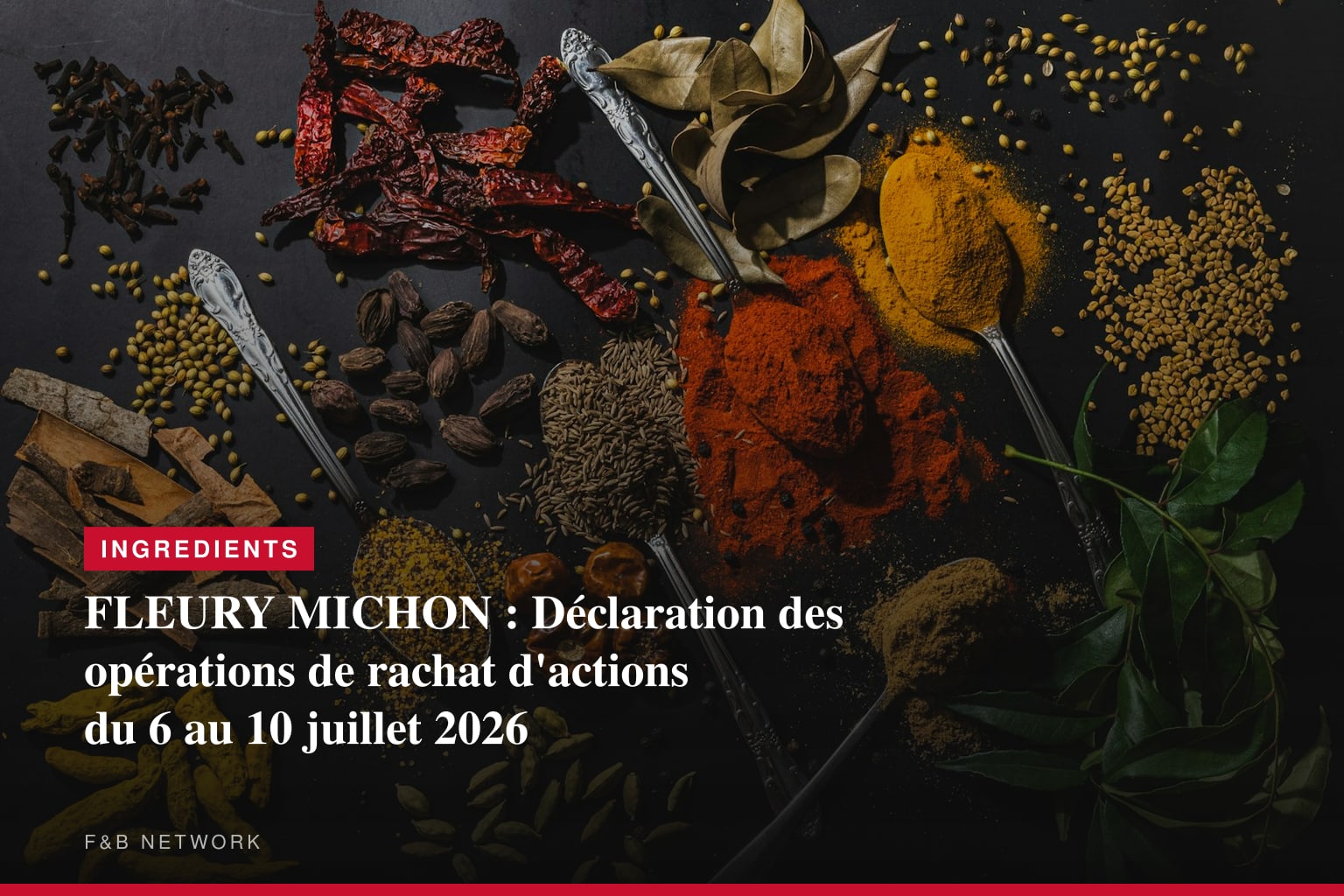 FLEURY MICHON : Déclaration des opérations de rachat d'actions du 6 au 10 juillet 2026