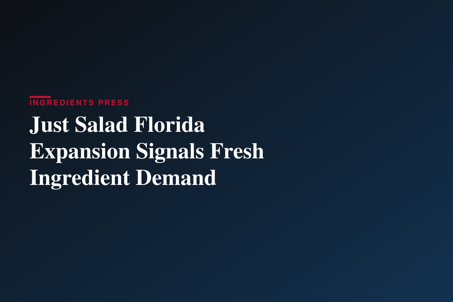 Just Salad Opens in Altamonte Springs, Fla.