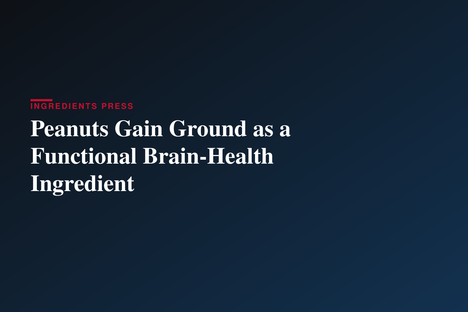 Prioritize Brain Health with a Peanut-Packed Menu